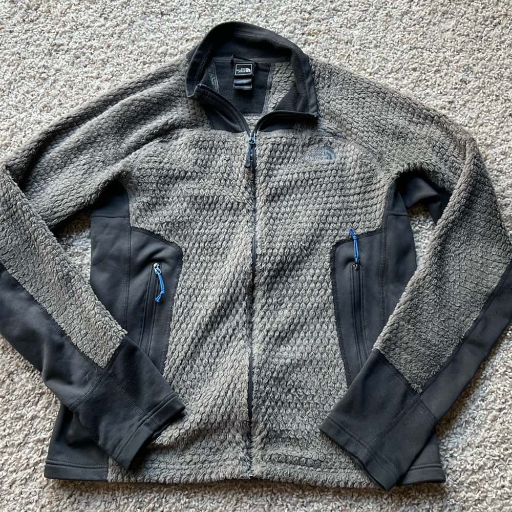 Men’s northface gray zip up sweatshirt